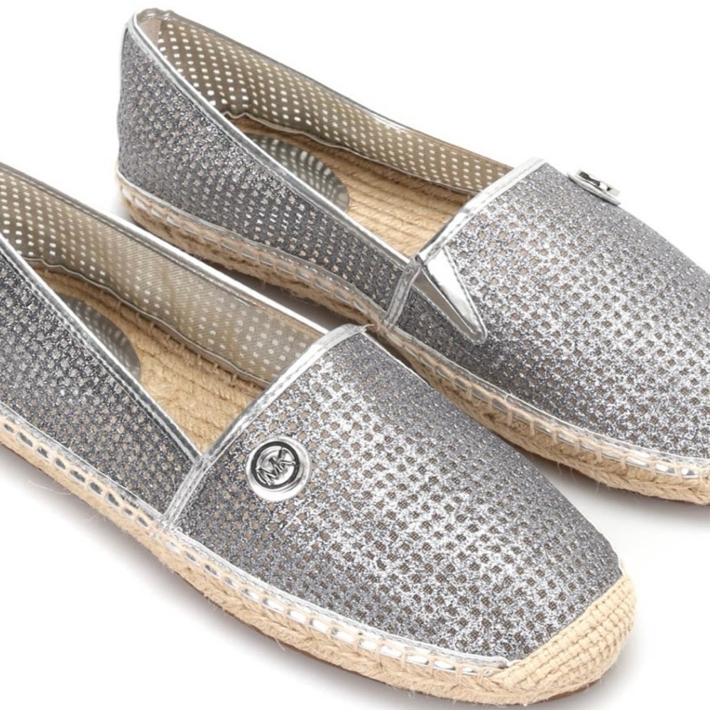 Michael Kor Kendrick slip on fine mesh perforated espadrille slip on shoes 6.5